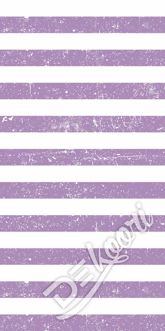 Bílá tapeta s lila horizontálními pruhy, imitace opotřebení - Dekoori obrázek 3