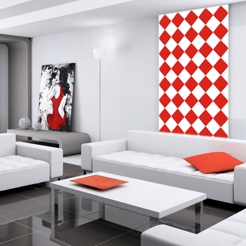 White and red harlequin wallpaper - Dekoori image 2