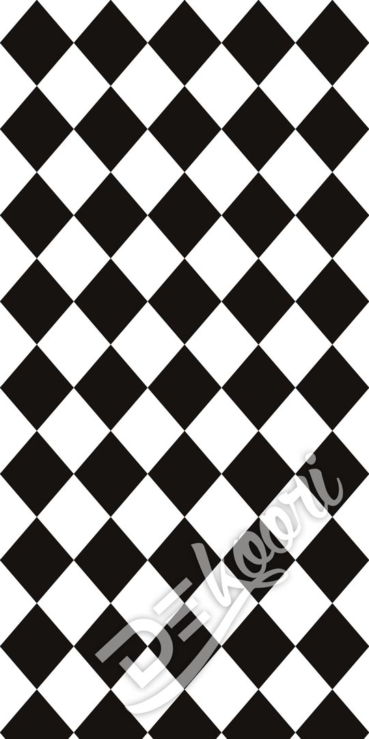 Geometrická tapeta s bielymi a čiernymi kosoštvorcami - Dekoori obrázok 3