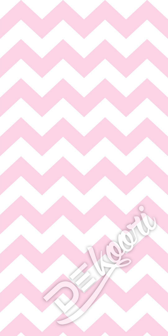 White and light pink mini chevron wallpaper - Dekoori image 3
