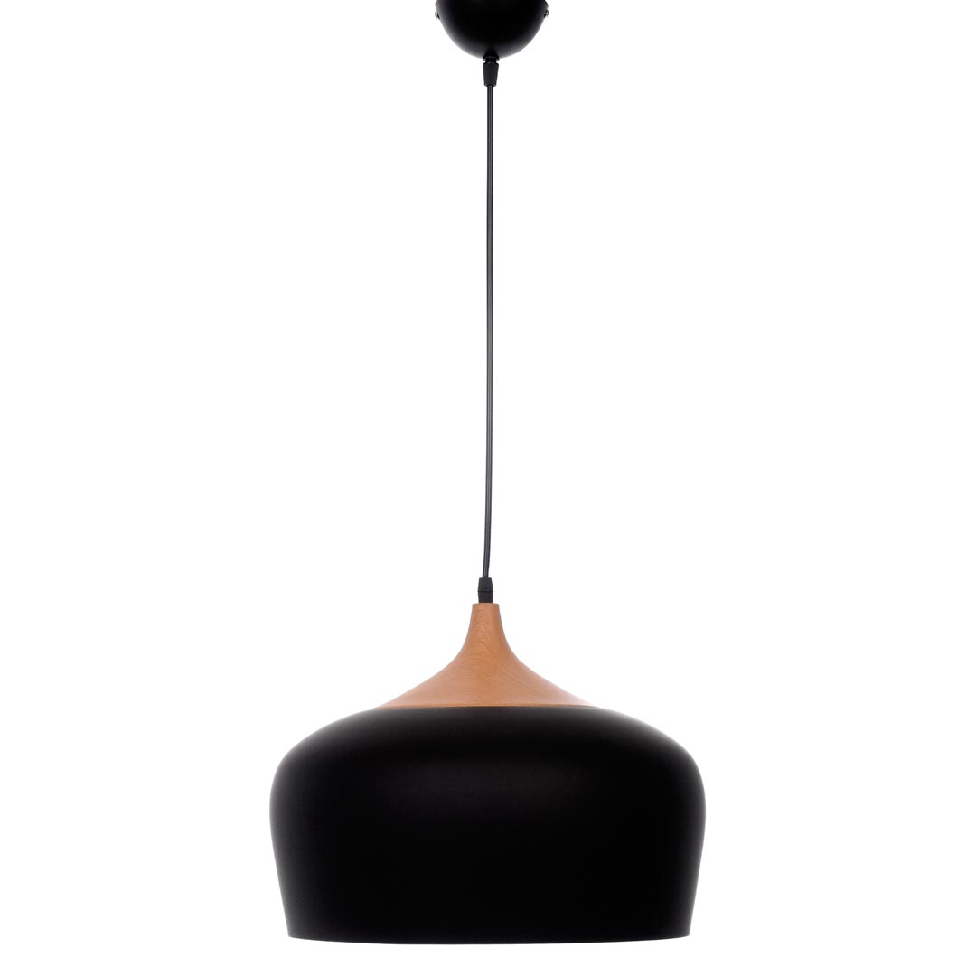 Matně černá kovová závěsná lampa CONSI, skandinávská, okrouhlá - Lumina Deco obrázek 3