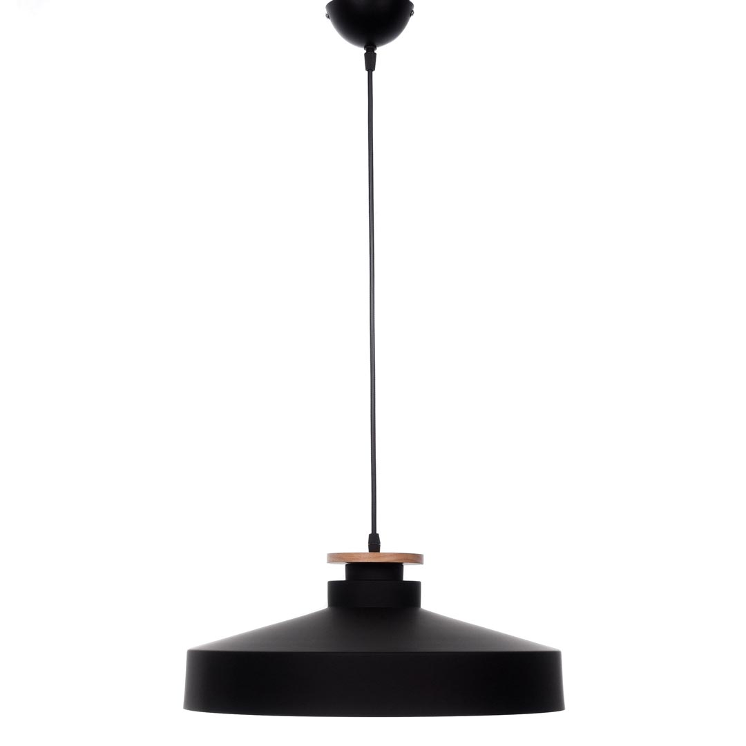 Minimalistická černá závěsná lampa LUDOR moderní loftové svítidlo - Lumina Deco obrázek 3