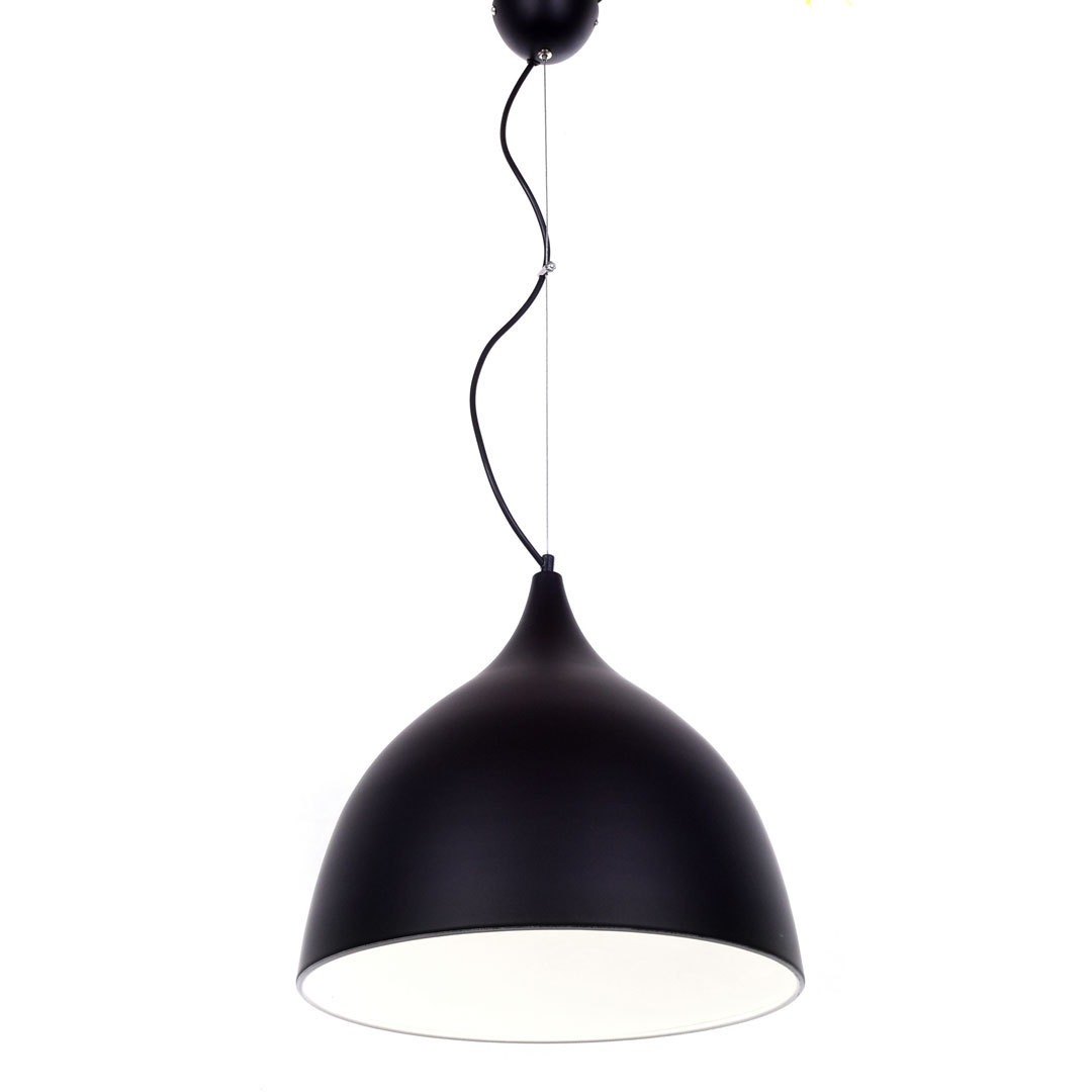 Závěsná lampa VITTORIO černá matná kovová elegantní lustr - Lumina Deco obrázek 2