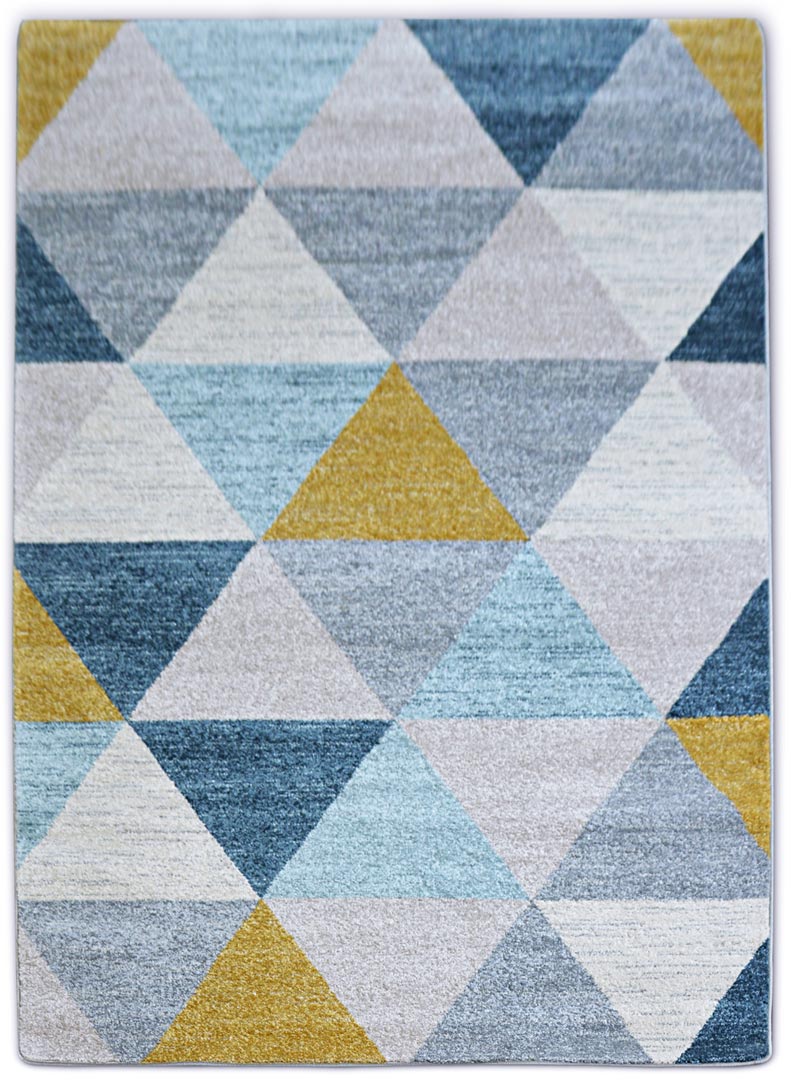 Moderní koberec s pastelovými barevnými trojúhelníky do obývacího pokoje - Dywany Łuszczów obrázek 1