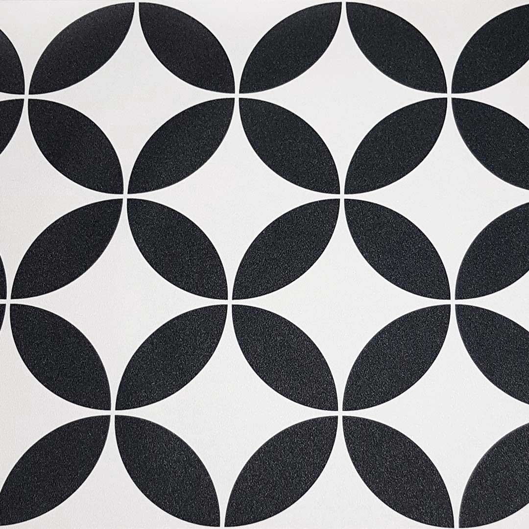 Moroccan mosaic in white and black colours, retro design wallpaper - Dekoori image 3