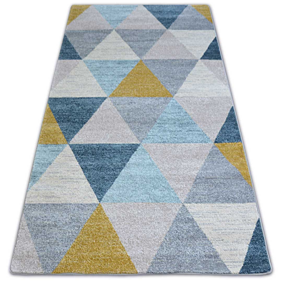 Moderní koberec s pastelovými barevnými trojúhelníky do obývacího pokoje - Dywany Łuszczów obrázek 2