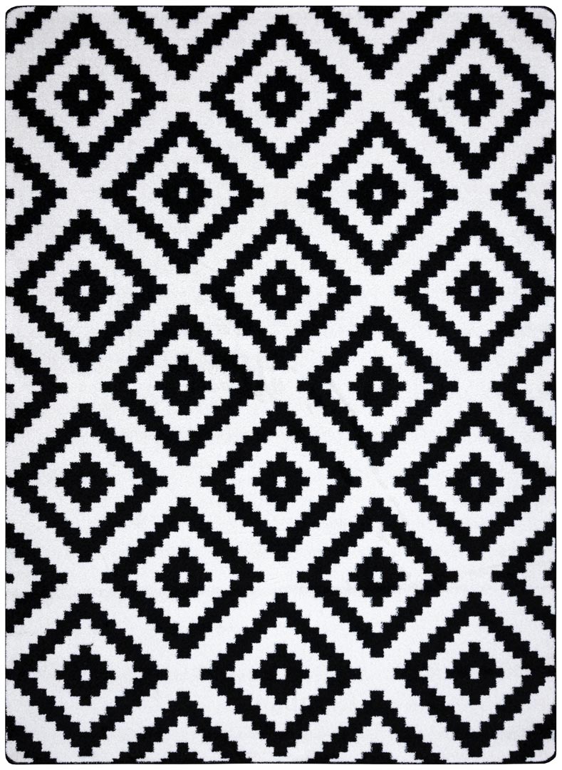Moderní geometrický koberec s černými čtverci SKETCH designový - Dywany Łuszczów obrázek 1
