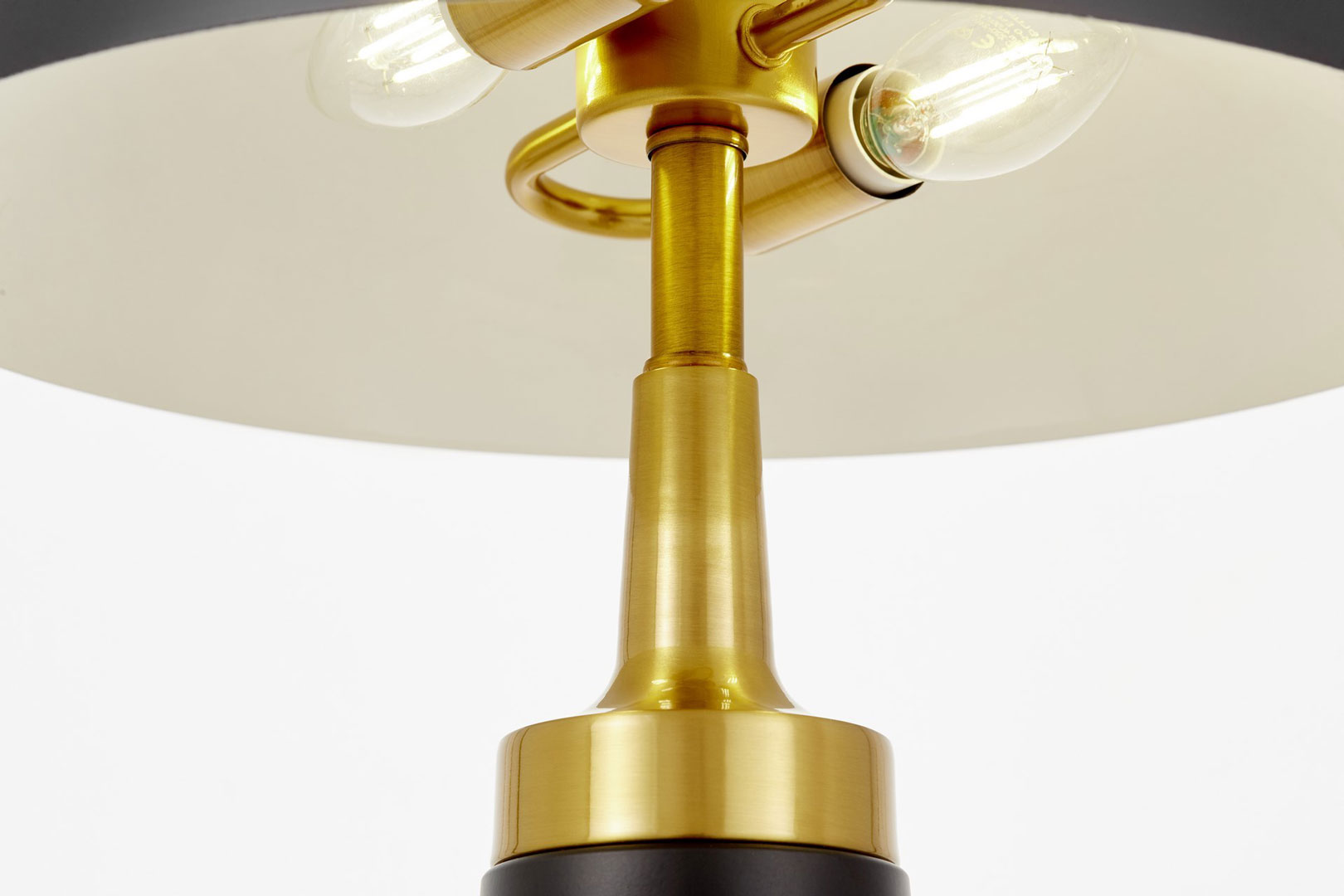 Czarno-złota lampa stołowa biurkowa nocna, metalowa, retro, vintage, bauhaus - FULTON - Lumina Deco zdjęcie 4