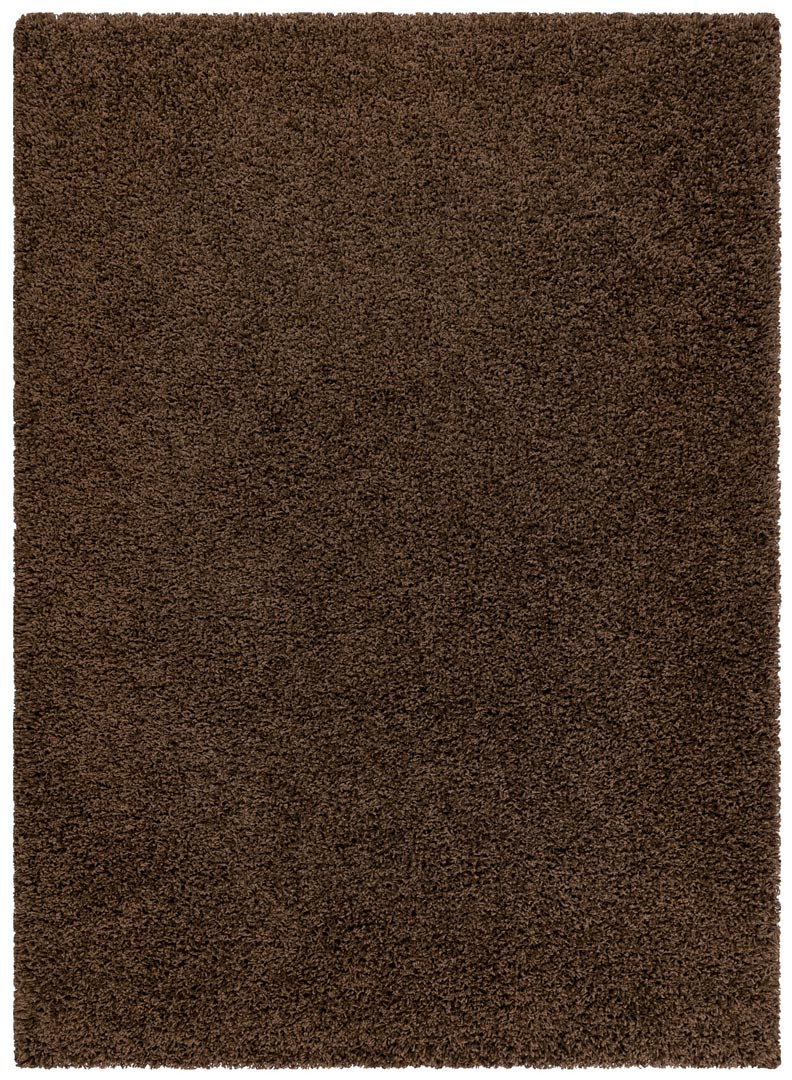 Tmavě hnědý moderní koberec do ložnice, měkký, shaggy - Dywany Łuszczów obrázek 1