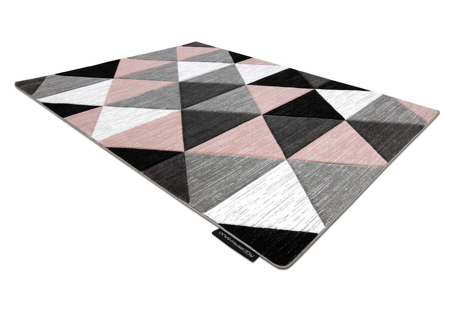 Pastelový koberec pro dívku Alter Rino s růžovými a šedými trojúhelníky - Dywany Łuszczów obrázek 3