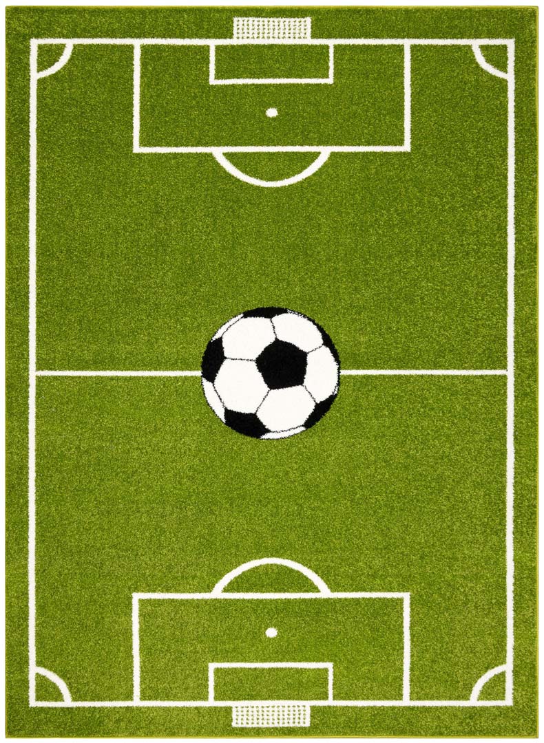 Chlapecký koberec: travnaté fotbalové hřiště, fotbal, zelený/bílý/černý - MUNDIAL - Dywany Łuszczów obrázek 1