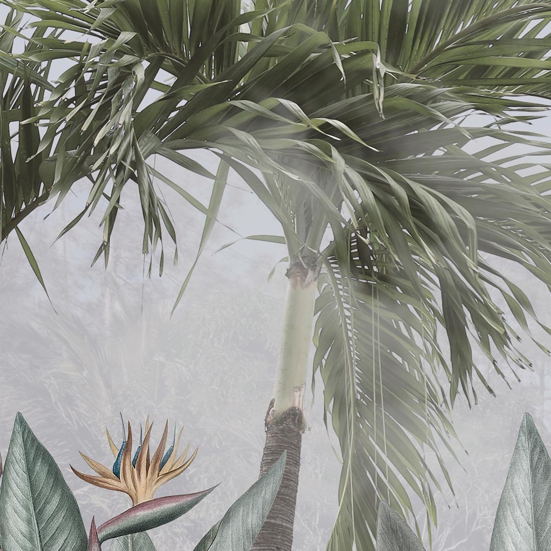Tapeta džungle (jungle), banánové a palmové listy, zelená - Dekoori obrázek 3