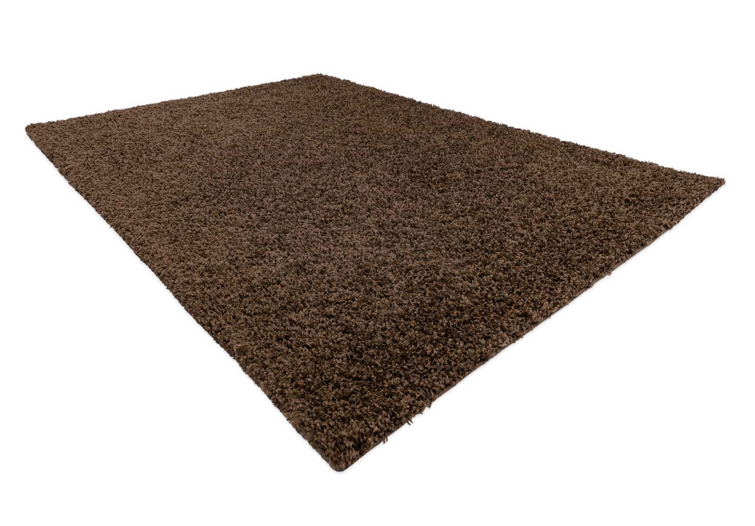 Ciemny, brązowy dywan nowoczesny, puszysty, typu shaggy, do sypialni - Dywany Łuszczów zdjęcie 3