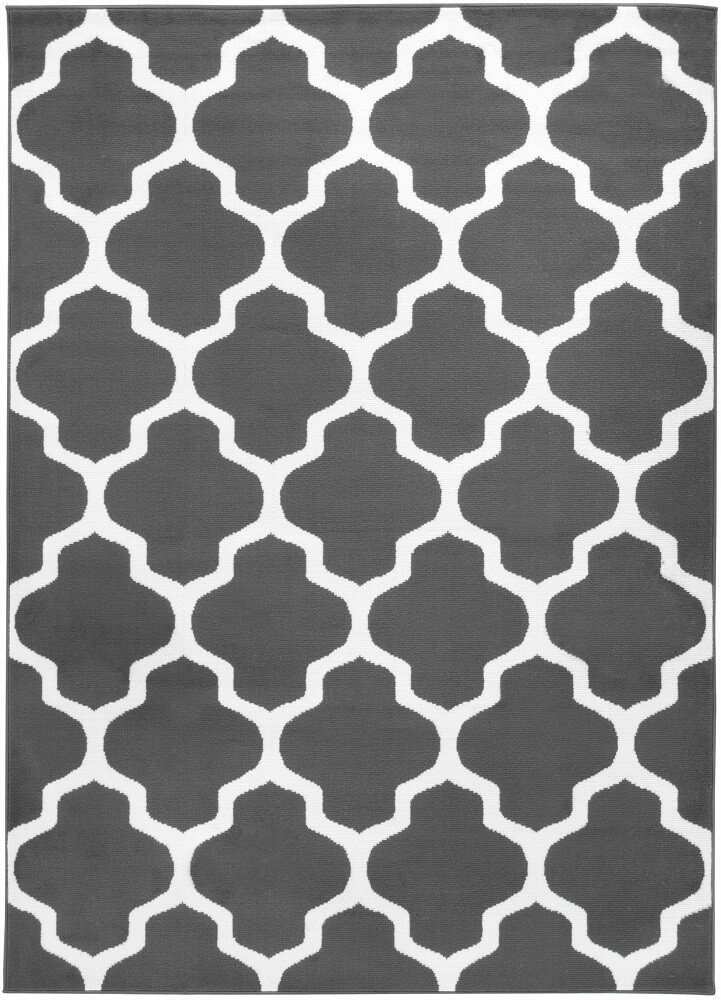Tmavě šedý orientální koberec s bílým marockým vzorem Almas 10 - Carpetforyou obrázek 1