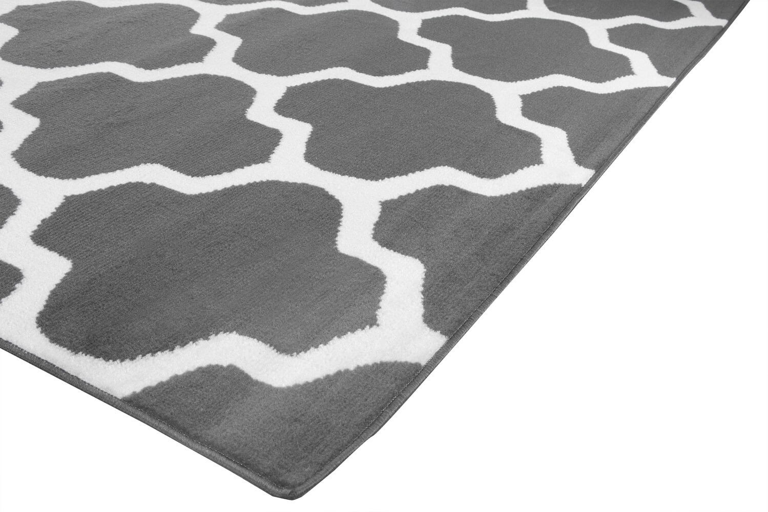 Tmavě šedý orientální koberec s bílým marockým vzorem Almas 10 - Carpetforyou obrázek 3