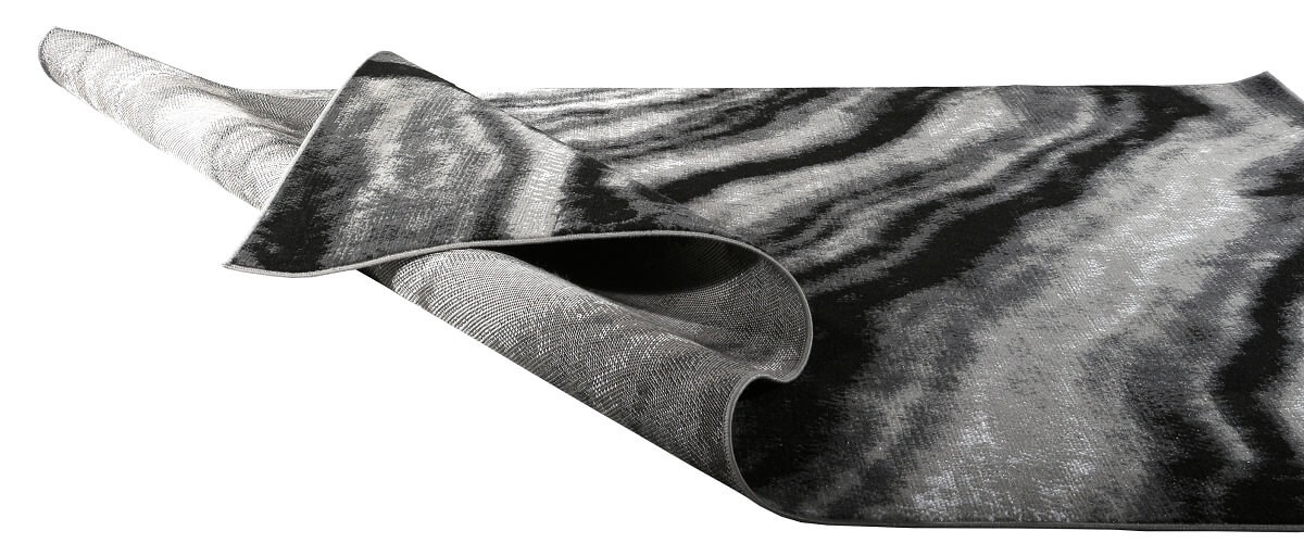 Umělecký koberec Almas 30 s abstraktním vzorem v černé, bílé a šedé - Carpetforyou obrázek 3