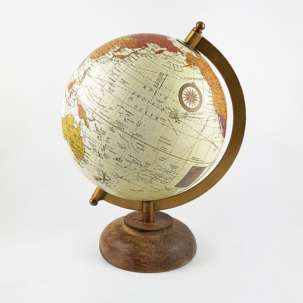 Globus, mapa świata, dekoracja w stylu kolonialnym, retro, vintage - Masz zdjęcie 2
