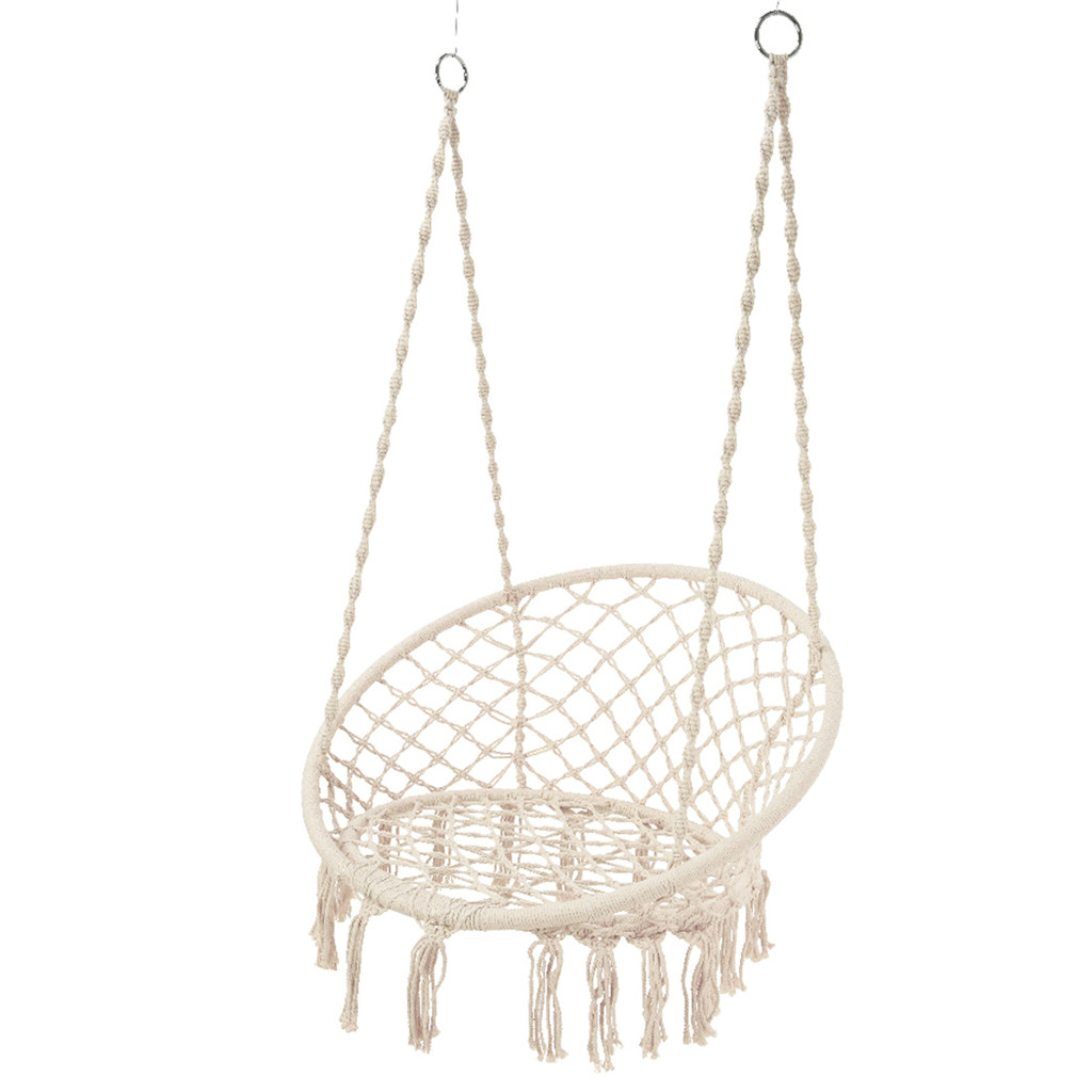 Round NEST swing braided with string in BOHO style - Masz image 1