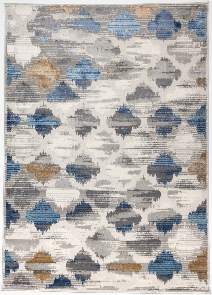 Šedo-modrý orientální koberec s efektem opotřebení Orient Sign marocký jetel - Carpetforyou obrázek 1