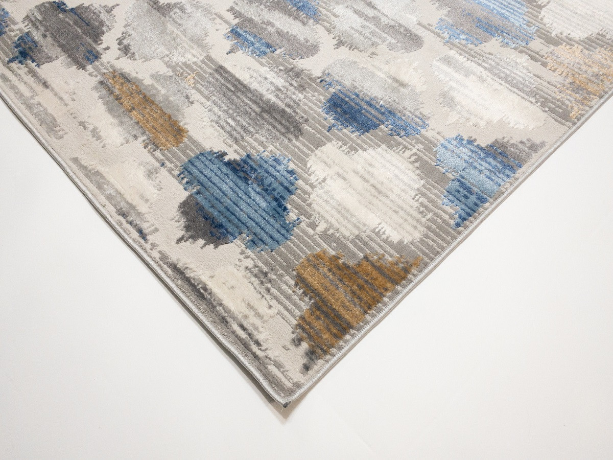 Šedo-modrý orientální koberec s efektem opotřebení Orient Sign marocký jetel - Carpetforyou obrázek 3