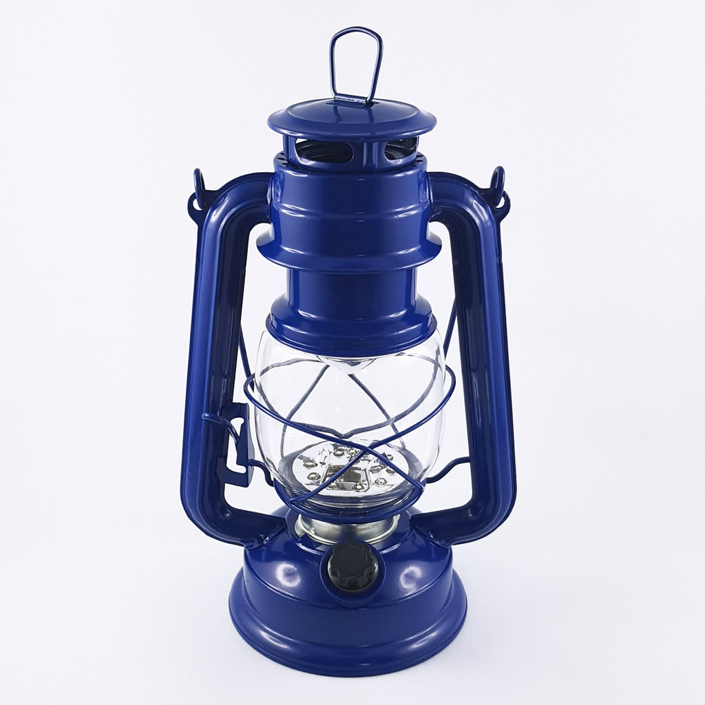 Granatowa retro lampa latarnia naftowa LED marynarska - Masz zdjęcie 1