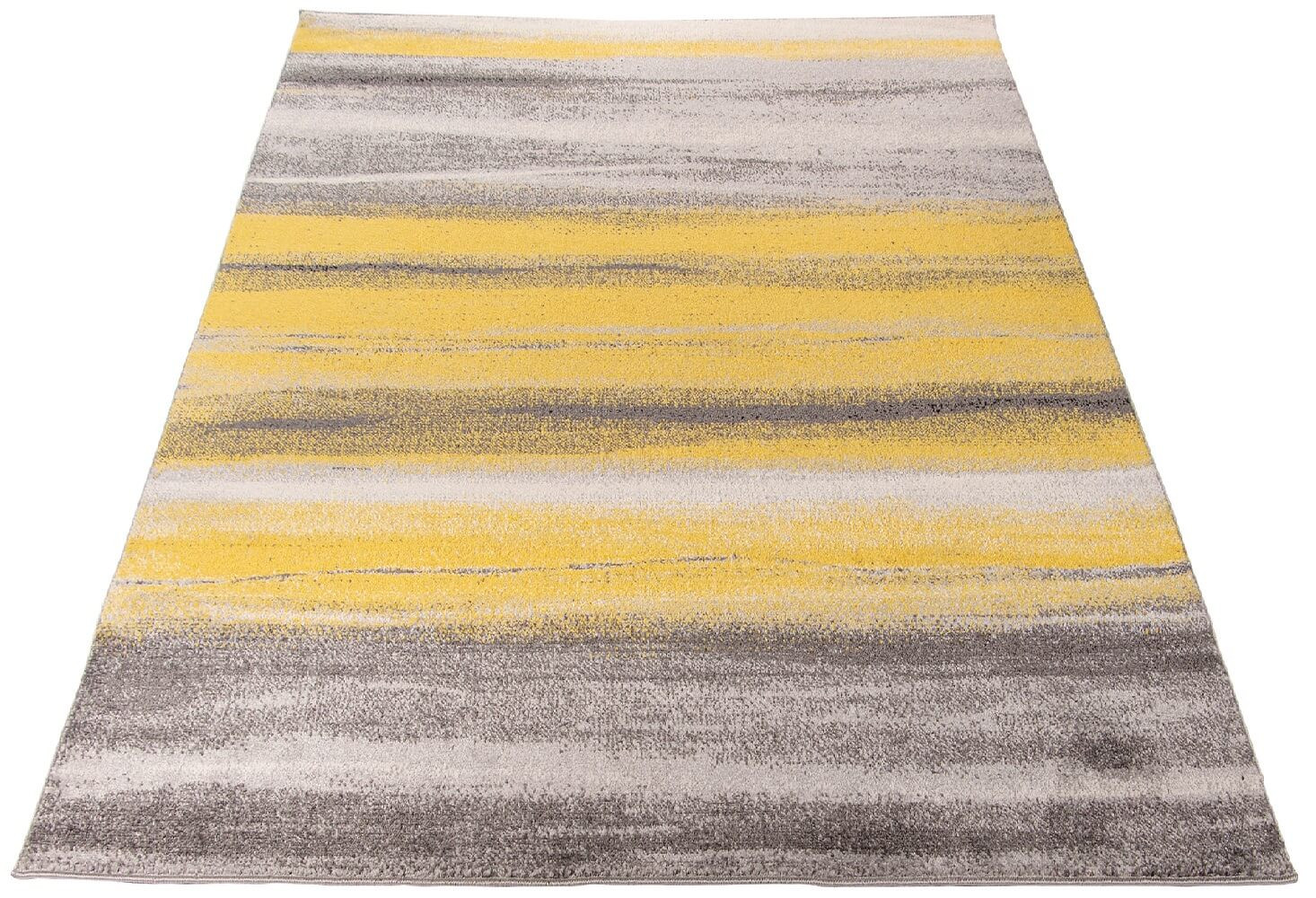 Žlto-sivý mládežnícky koberec Summer Abstract s výraznými pruhmi, pre obývaciu izbu - Carpetforyou obrázok 3