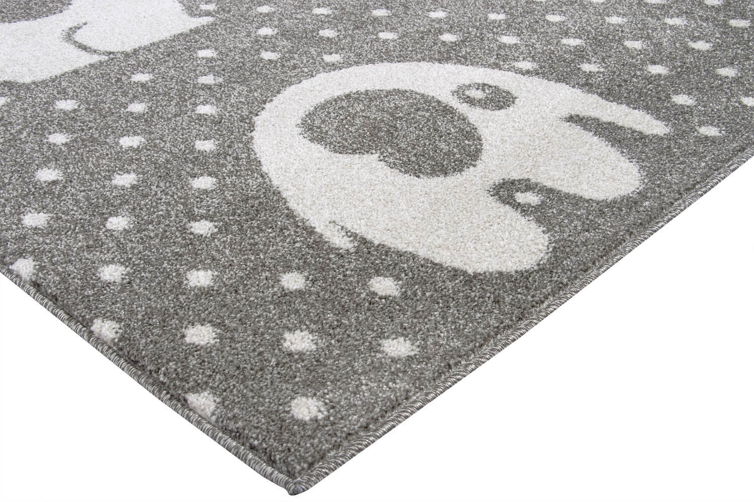 Dětský hnědý dekorační koberec s béžovými slony a puntíky Safari - Carpetforyou obrázek 3