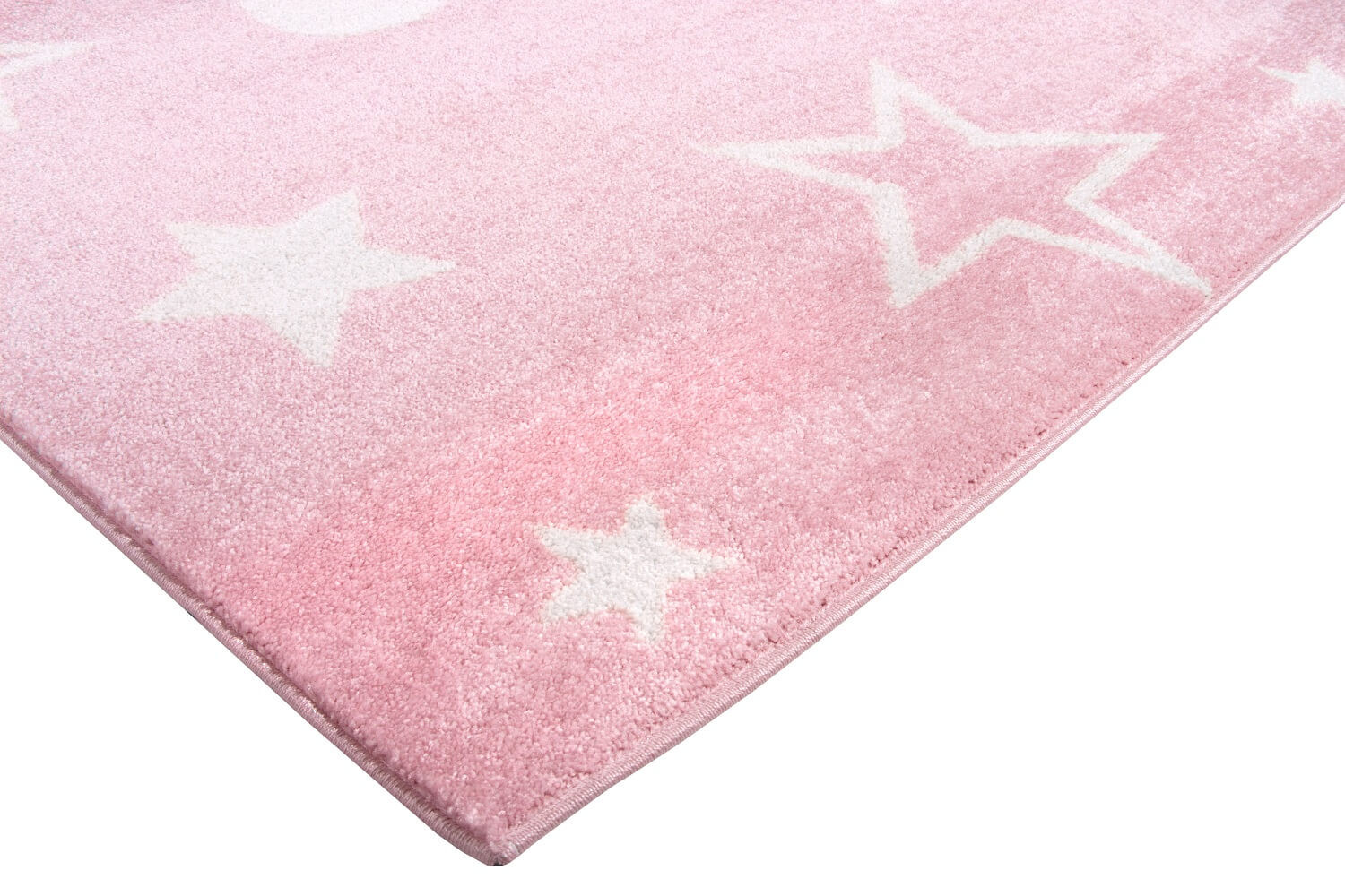 Ružový koberec pre slečnu Happy Star Pink s bielymi hviezdami antialergický - Carpetforyou obrázok 3