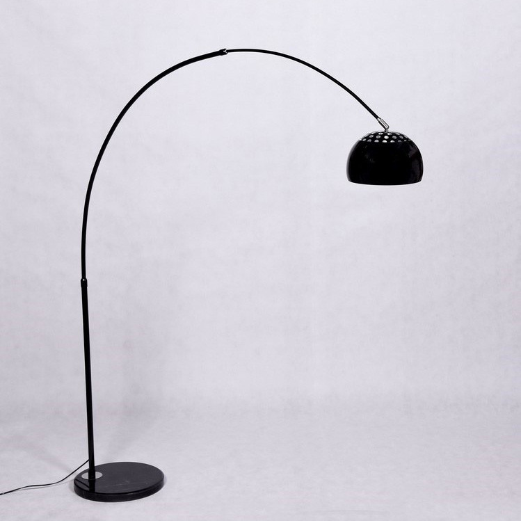 Lampa stojąca podłogowa AZURRO CZARNA, metalowa, granitowa - Lumina Deco zdjęcie 2