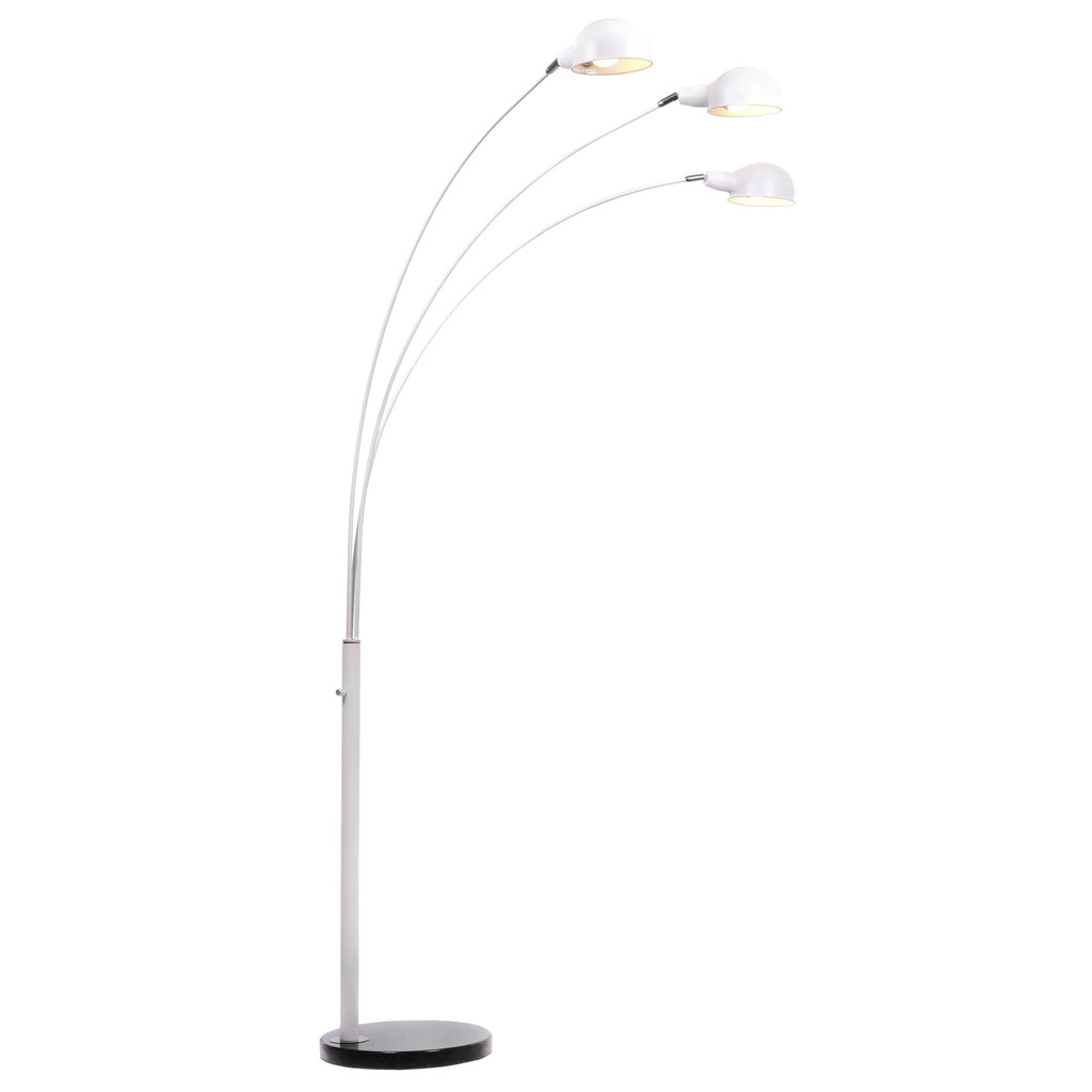 Designerska biała lampa stojąca WALLSCOT wielopunktowa nowoczesna - Lumina Deco zdjęcie 1