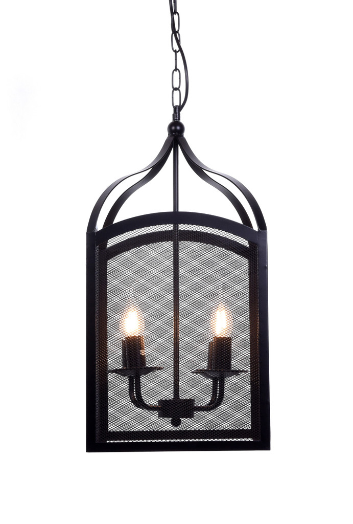 Industriálne štvorité závesné svietidlo MANTONE, čierna kovová lampa - Lumina Deco obrázok 1