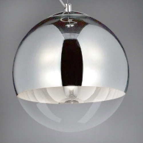 Strieborná sklenená závesná lampa IBIZA, priehľadná guľa, škandinávsky štýl - Lumina Deco obrázok 3