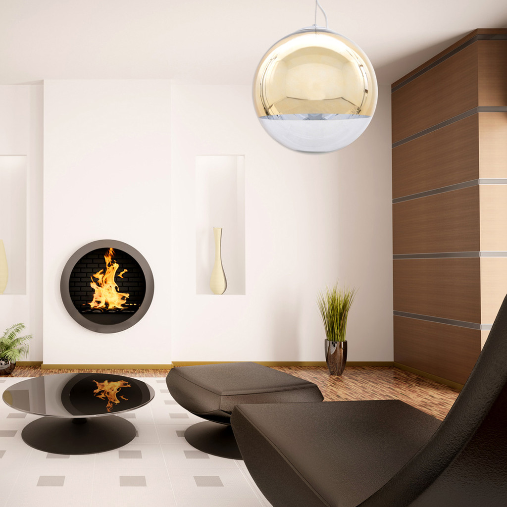 Elegantná, moderná závesná lampa IBIZA, zlato a sklo - Lumina Deco obrázok 2