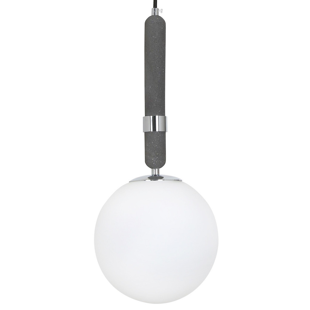Závesná lampa GRANINO D20 v štýle glamlour, chrómované prvky, biele tienidlo - Lumina Deco obrázok 1