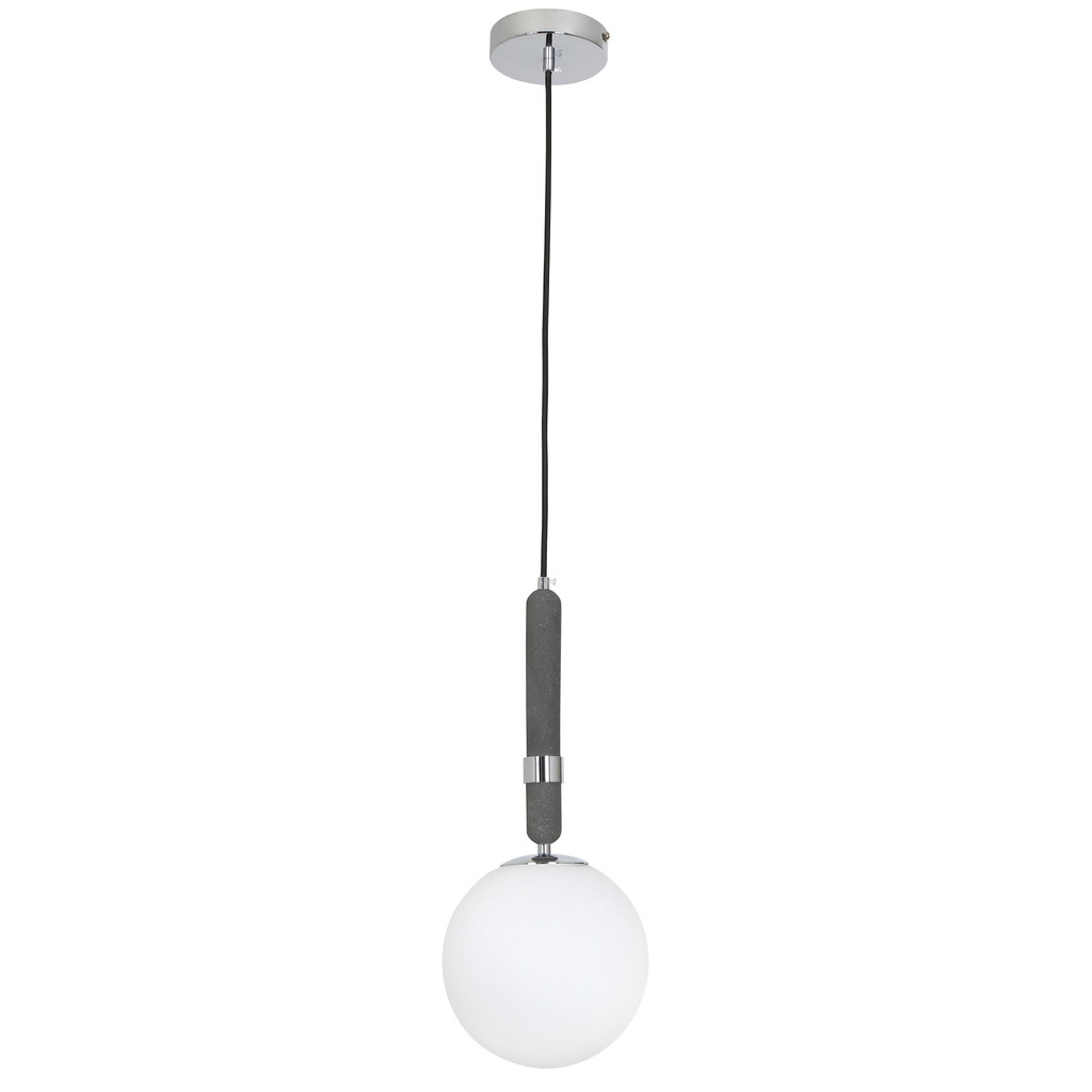 Závesná lampa GRANINO D20 v štýle glamlour, chrómované prvky, biele tienidlo - Lumina Deco obrázok 3