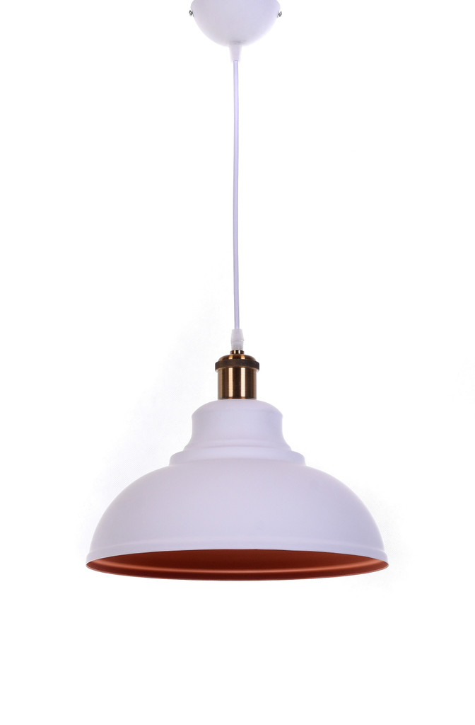 Bílé stropní svítidlo BOGGI lampa loftová kovová polokulatá stylová - Lumina Deco obrázek 2