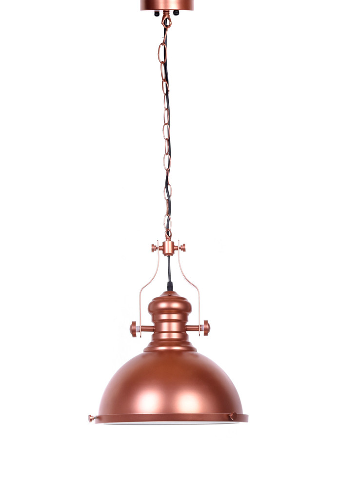 Industriální loftová závěsná lampa ELIGIO W1, barva mědi, mosazi, průmyslová, retro - Lumina Deco obrázek 1
