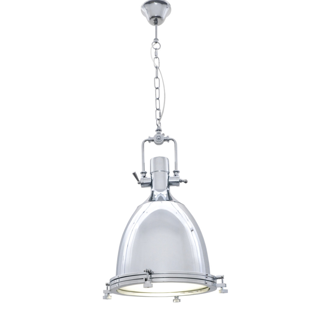 Chromowana metalowa lampa wisząca ALCANTARE loftowa regulowana - Lumina Deco zdjęcie 1
