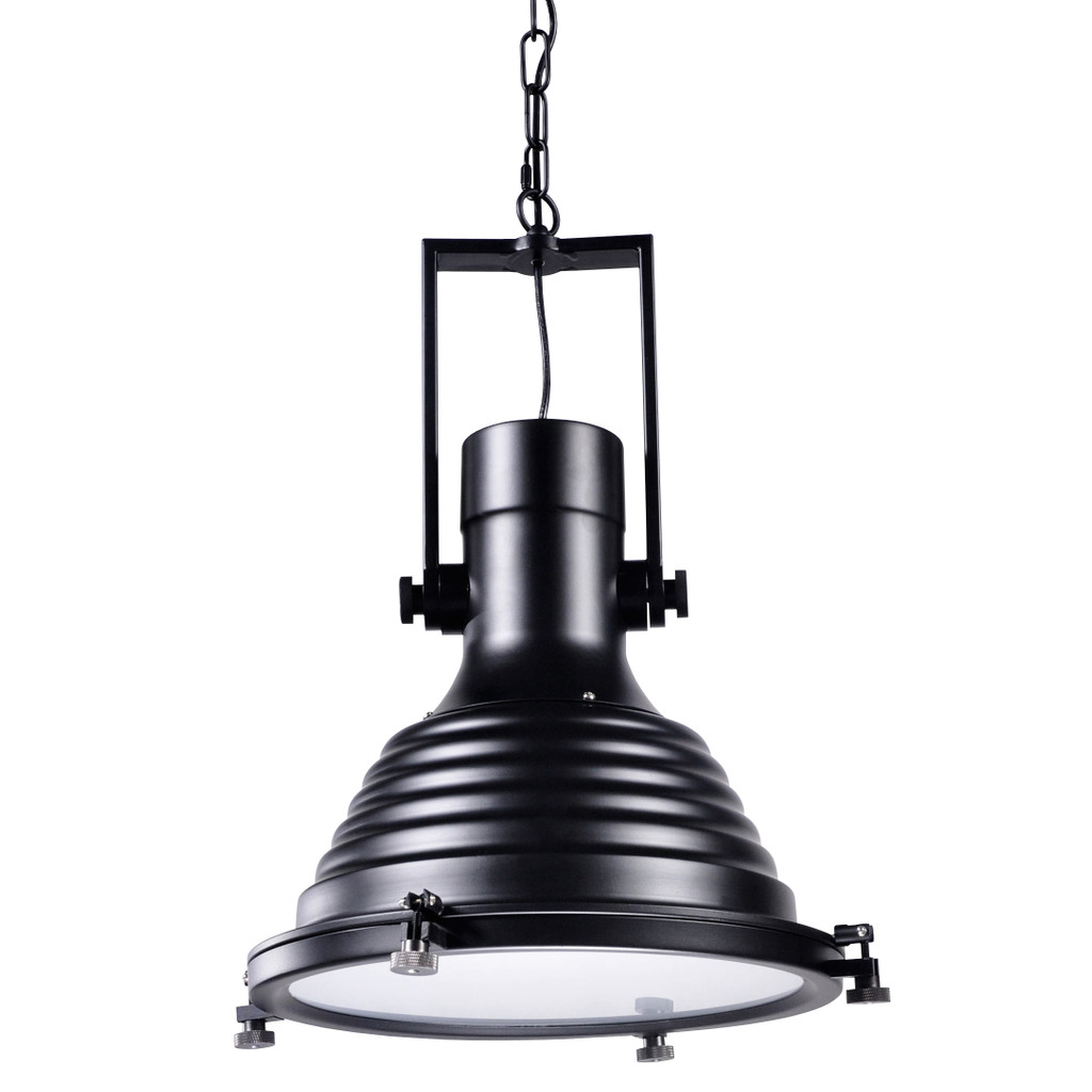 Lampa wisząca loft BOTTI czarna industrialna - Lumina Deco zdjęcie 3