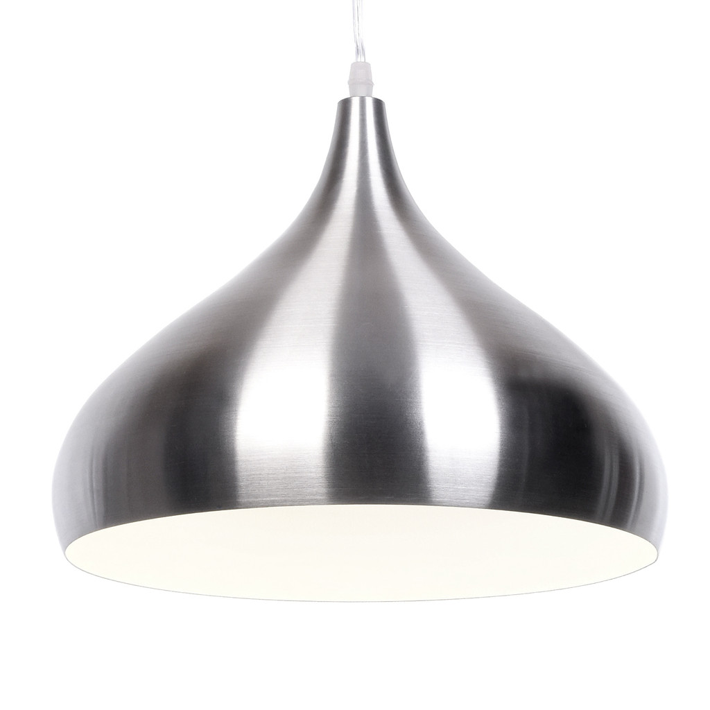 Stříbrná skandinávská moderní závěsná lampa kovová FOLINA - Lumina Deco obrázek 1