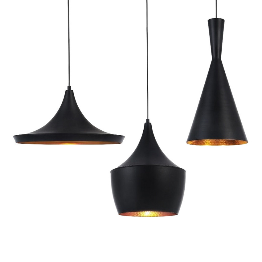 Trojitá skandinávská loftová závěsná lampa FOGGI TRIO černá, zlatá - Lumina Deco obrázek 3