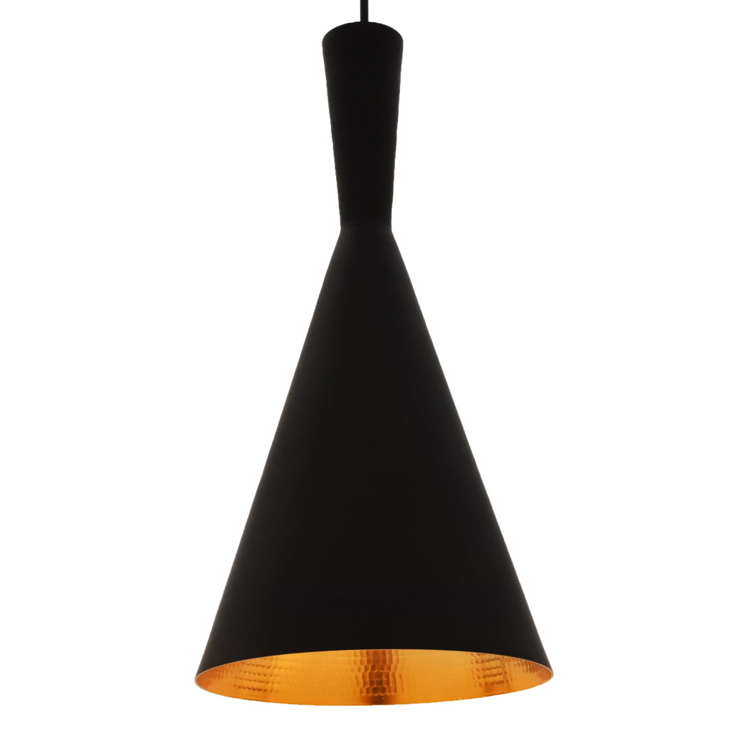 Závesná lampa, dizajnové loftové svietidlo FOGGI 12A, čierna a zlatá - Lumina Deco obrázok 1
