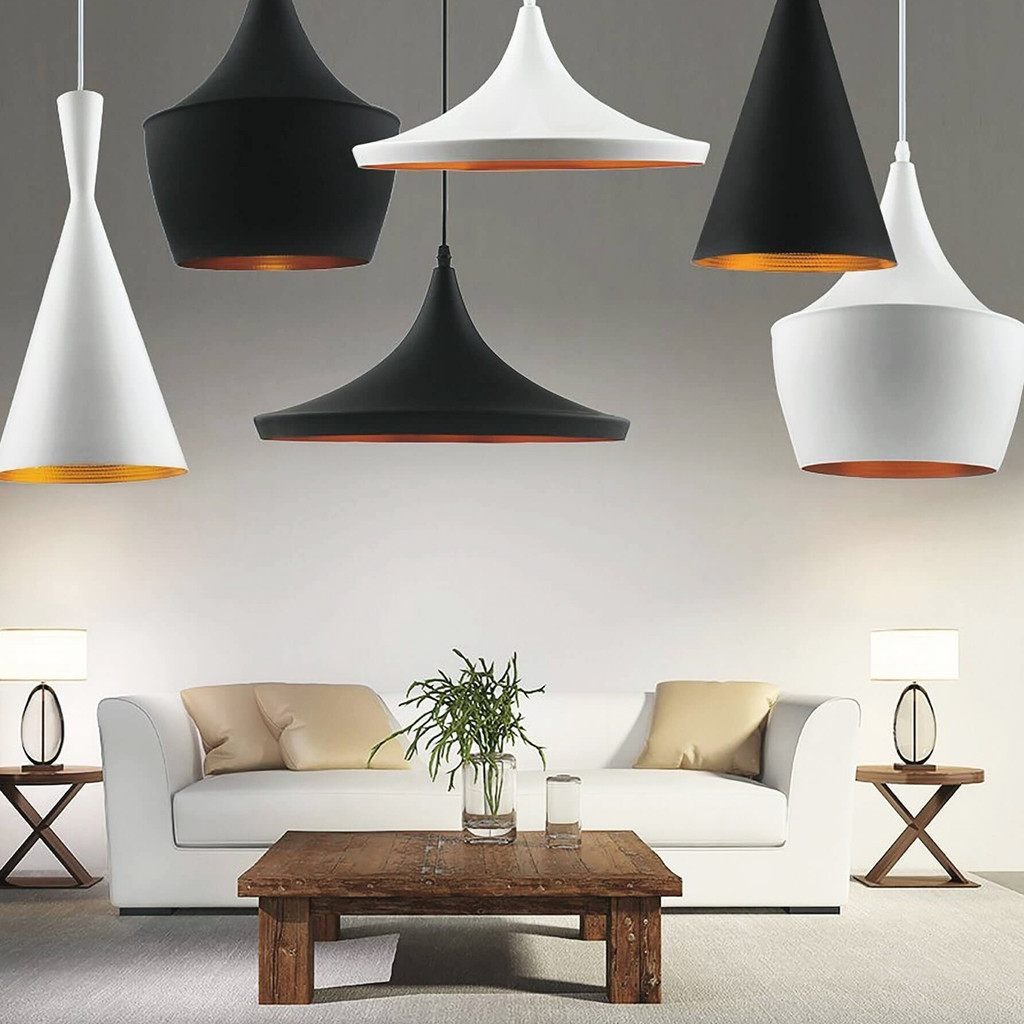 Závesná lampa, dizajnové loftové svietidlo FOGGI 12A, biela a zlatá - Lumina Deco obrázok 2