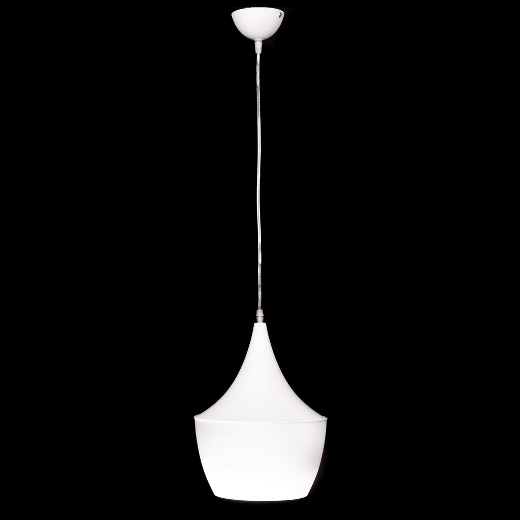 Designová bílá lampa FOGGI 12B kulatá průmyslová, industriální, zlatý vnitřek - Lumina Deco obrázek 3