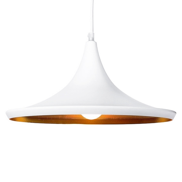 Elegancka designerska lampa wisząca FOGGI 12C biała, złota, loftowa - Lumina Deco zdjęcie 1
