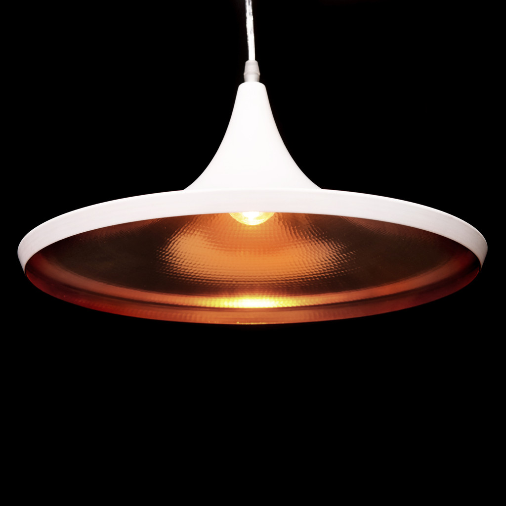 Závesná lampa, dizajnové loftové svietidlo FOGGI 12C, biela a zlatá - Lumina Deco obrázok 4