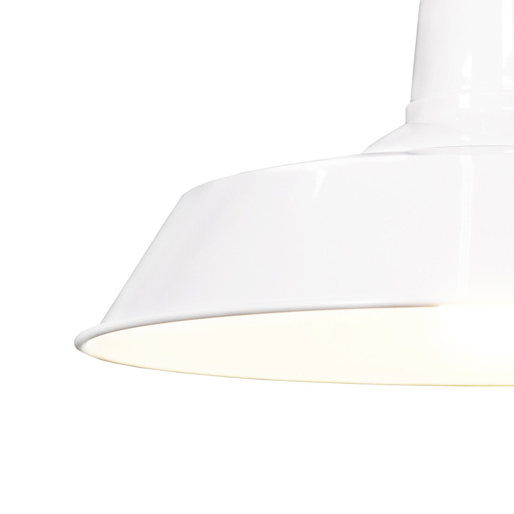Bílá loftová lampa stropní svítidlo SAGGI kovová okrouhlá industriální - Lumina Deco obrázek 4