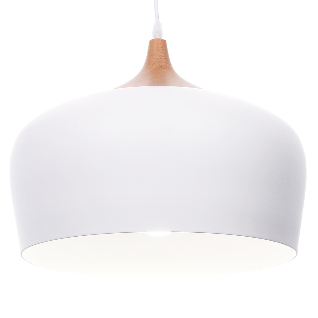 Skandinávská moderní závěsná lampa lustr CONSI kovová matně bílá - Lumina Deco obrázek 1