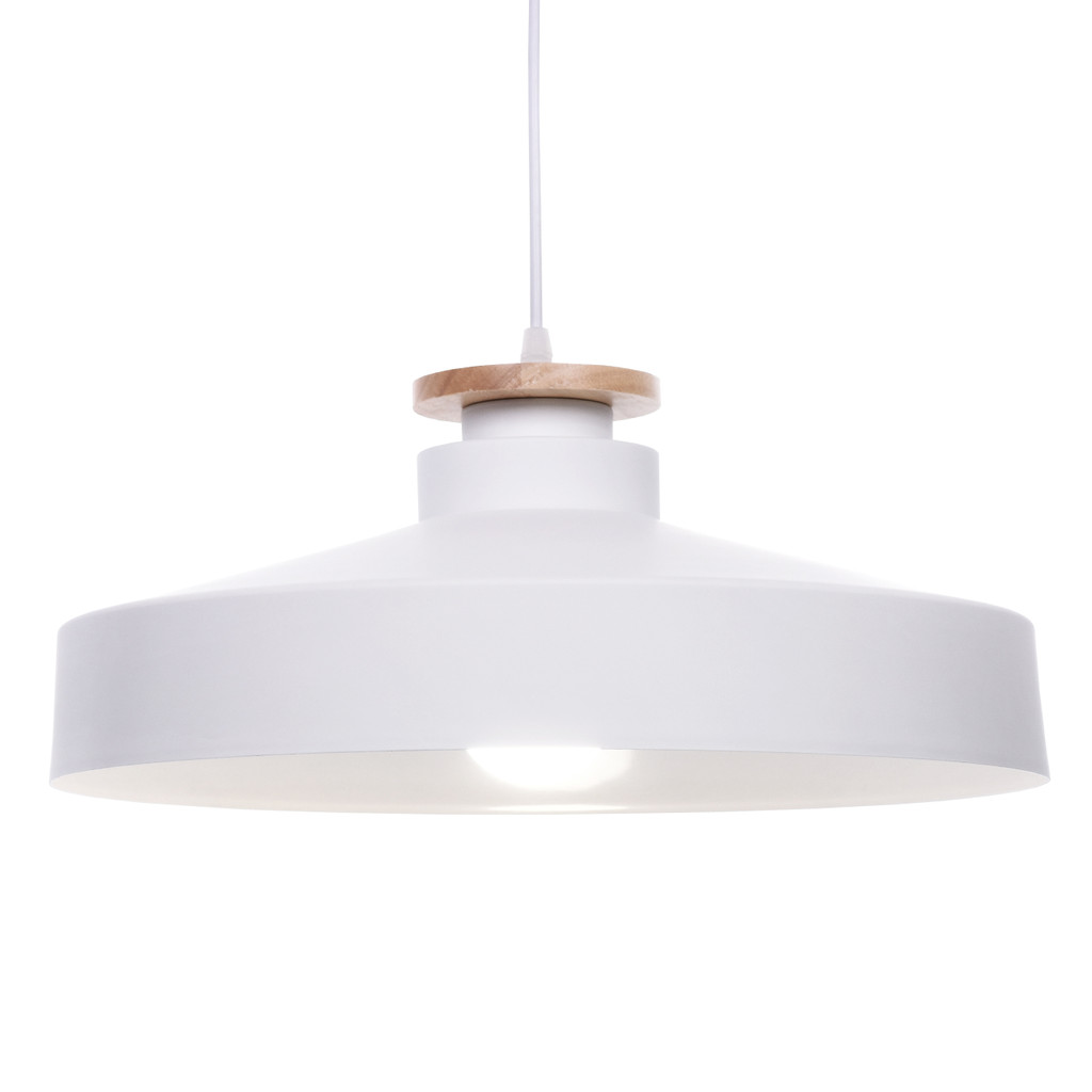 Bílá loftová, industriální lampa, lustr LUDOR moderní minimalistická módní - Lumina Deco obrázek 1