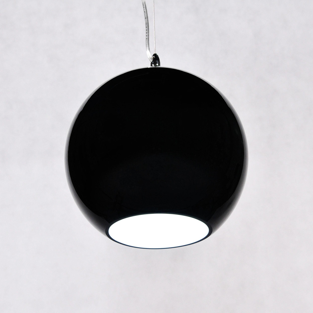 Elegantná závesná lampa MOLTON, čierna sklenená guľa, škandinávsky štýl - Lumina Deco obrázok 1